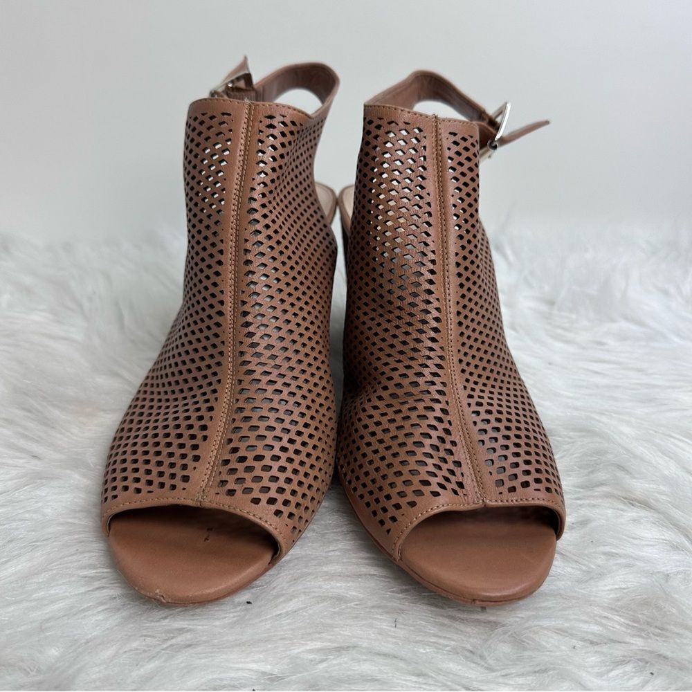 Women's‎ Brown Peep-Toe Ankle Boots